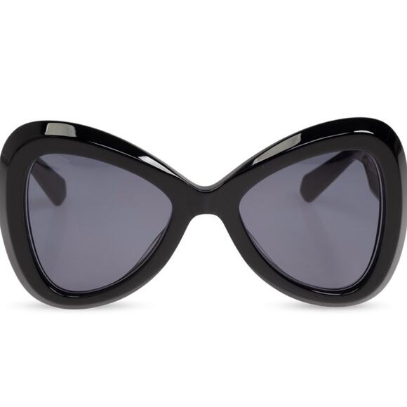 New! Valentino V GOLD III VLS 138A, Chic Black Sunglasses, Authentic